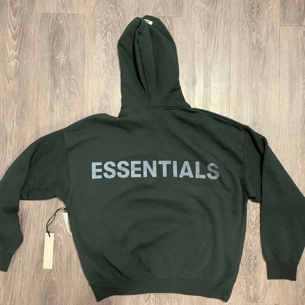 Fear of God Essentials Series 3M Black Hoodie